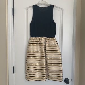 Black and gold dress